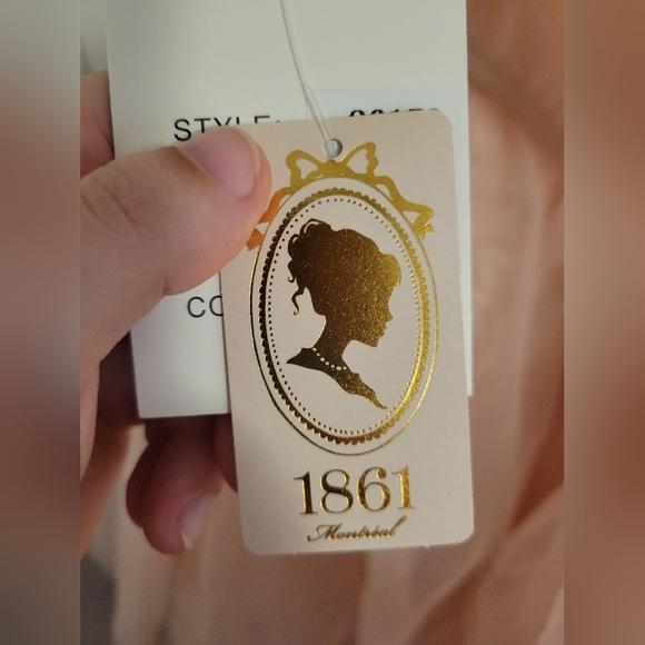 Strapless Pink with Purple detail formal dress - Picture 5 of 5